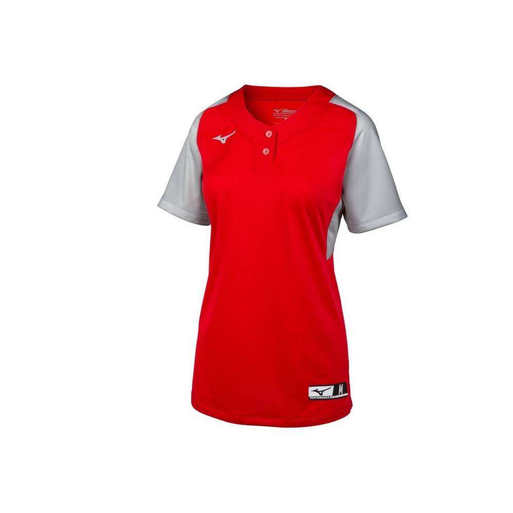 Mizuno Aerolite 2-Button - Bayan Forma - Kırmızı/Gri Türkiye (KXRUZO-148)